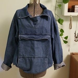 Oversized Denim Pullover